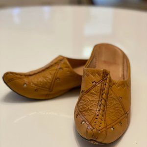 Handmade Moroccan Shoes, Ochre